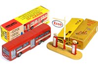 Lot 241 - Dinky Esso Petrol Pump and Single Decker Bus