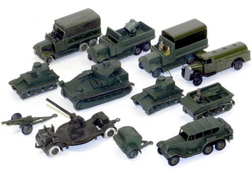 Dinky store army trucks