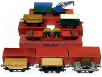 Lot 336 - 7x Hornby 0 Gauge, boxed, pre-war wagons