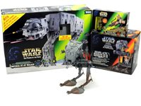 Lot 321 - Star Wars, boxed, AT-AT, AT-ST & Speeder Bike