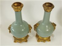 Lot 73 - A Pair of Chinese Ormolu Mounted Table Lamps