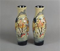 Lot 284 - A pair of Moorcroft Trial vases