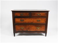 Lot 233 - An Edwardian walnut dressing chest