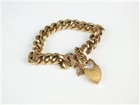 Lot 83 - A hollow curb link bracelet