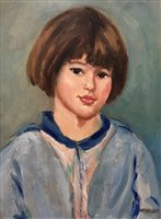 Lot 436 - Philip Naviasky (1894-1983), portrait of a girl