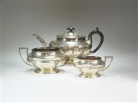 Lot 29 - A three piece silver tea service
