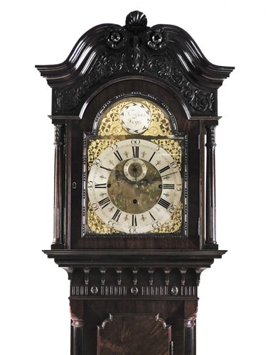 101 - A Chippendale revival mahogany longcase clock