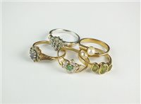 Lot 103 - Five dress rings