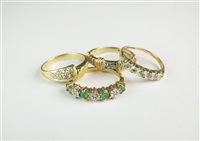 Lot 120 - Four dress rings