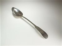 Lot 17 - An Irish silver basting spoon