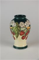 Lot 295 - Moorcroft 'Cherries' vase