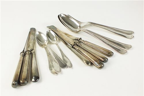 Lot 37 - A collection of Danish silver flatware