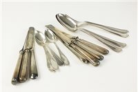 Lot 37 - A collection of Danish silver flatware