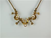 Lot 133 - A seed pearl necklace and pendant