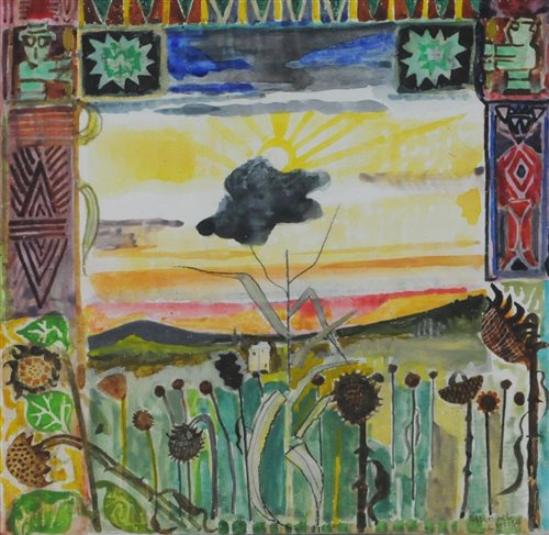 Lot 73 - Michael Chase (British, 1915-2001) Sunflower Field
