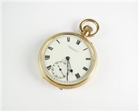 Lot 133 - A 9ct gold open face pocket watch