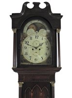 Lot 214 - A mahogany and boxwood longcase clock