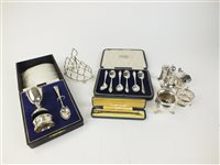Lot 37 - A mixed collection of silver