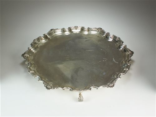 Lot 27 - A large silver salver