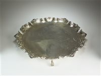 Lot 27 - A large silver salver