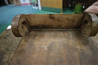 Lot 112 - A Tibetan hardwood low tea table, kang