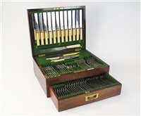Lot 38 - A canteen of silver plated cutlery