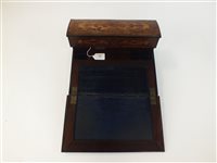 Lot 132 - An Edwardian ladies marquetry lap desk