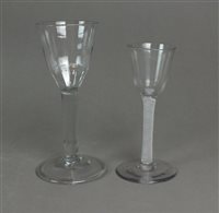 Lot 320 - Two 18th century wine glasses