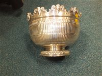 Lot 40 - A large silver punch bowl