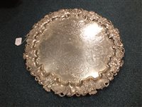 Lot 9 - A large silver salver