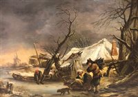 Lot 416 - Dutch school, late 19th century, landscape