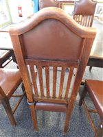 Lot 234 - A set of 8 (6+2) Arts and Crafts oak dining chairs