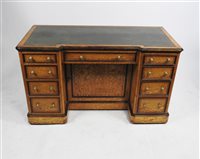 Lot 606 - A Victorian figured Hungarian ash wood wash stand converted to a writing table