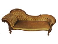 Lot 276 - A Victorian walnut scroll end sofa, mid 19th century