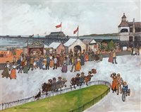 Lot 204 - Margaret Chapman, Holiday crowds by the pier