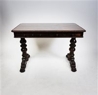 Lot 618 - An early Victorian rosewood library table