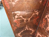 Lot 131 - A three fold Japanese marquetry style room screen