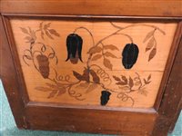 Lot 131 - A three fold Japanese marquetry style room screen