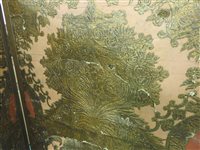 Lot 131 - A three fold Japanese marquetry style room screen