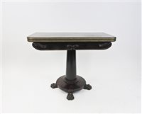 Lot 265 - A William IV rosewood card table