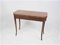 Lot 282 - A Regency mahogany boxwood and ebony strung tea table