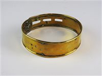 Lot 486 - A plain brass dog collar, 19th century