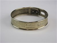 Lot 470 - An electro plated dog collar