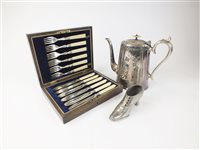 Lot 29 - A collection of silver plate and pewter