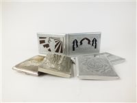 Lot 47 - A collection of white metal cigarette cases