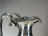 Lot 55 - A silver mounted claret jug