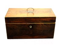 Lot 320 - A Regency flame mahogany veneered tea caddy