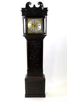 Lot 462 - A George III oak cottage longcase clock