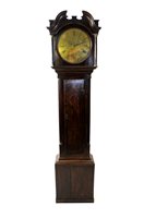 Lot 715 - A George III cross banded oak cased longcase clock