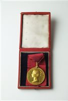 Lot 49 - Gilt bronze Victorian medal